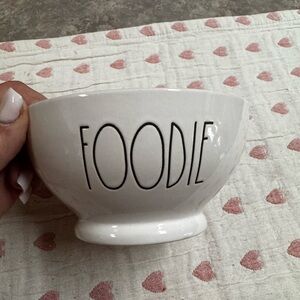 Rae Dunn White 'Foodie' Bowl